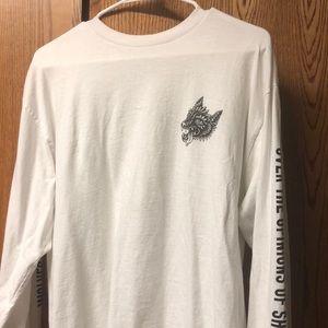 White long sleeve wolf